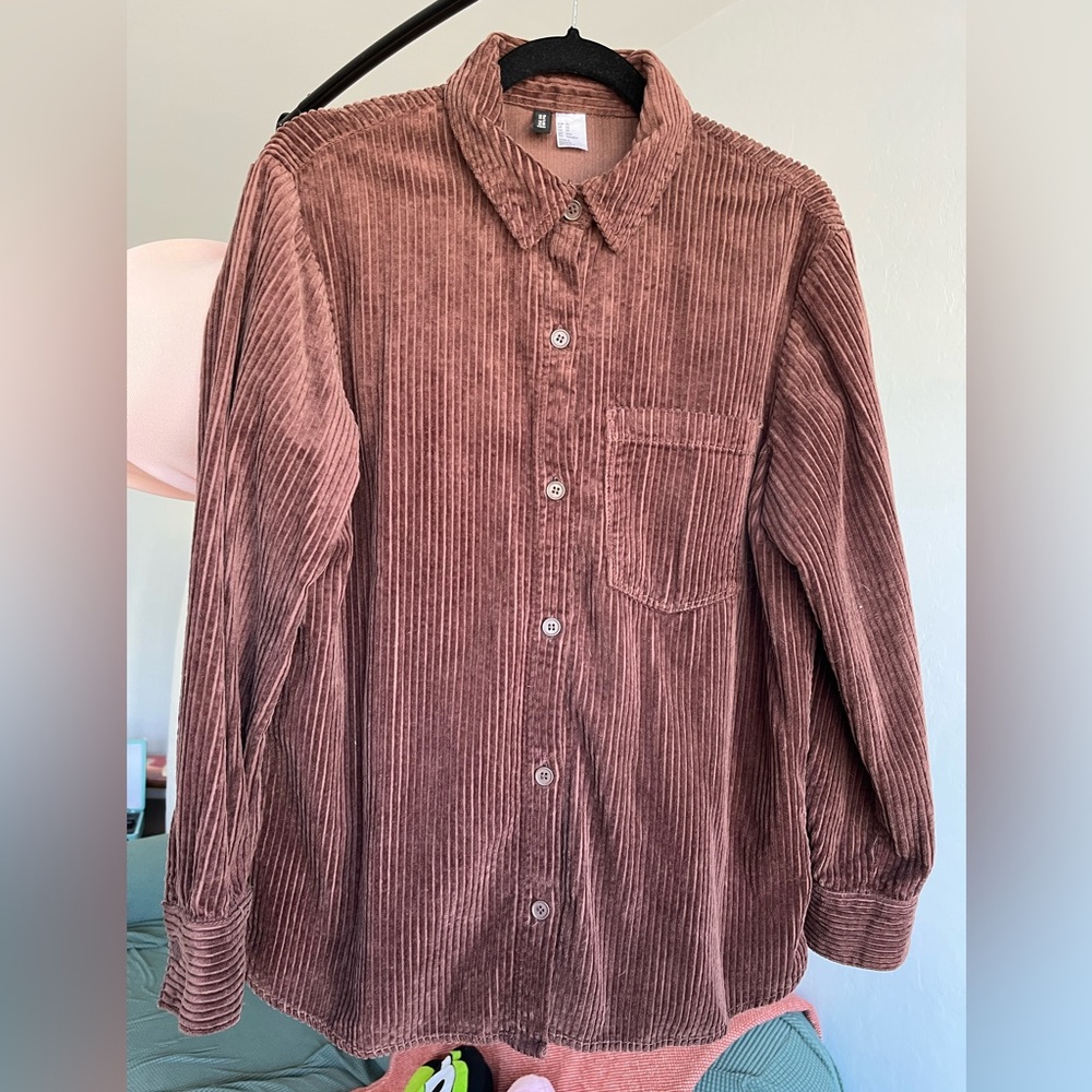 Long corduroy brown shirt